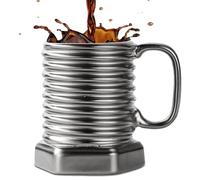 ZONSUSE Taza Divertida de Tornillo, Taza de Café 3D Estilo Industrial, Mug Original de Cerámica para Oficina, Regalo Creativo para Papá, Novio, Ingeniero y Amantes del DIY 380 ml (Perno de Plata)
