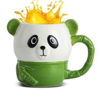 ZONSUSE Taza Panda personalizada, taza de café panda, taza grande desayuno, taza con animales 3D, con mango en forma de bambú, ideal como regalo para hombres, mujeres y niños, amante de los pandas