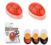 ZONSUSE Temporizador de Huevos, Temporizador de 2 Piezas, Temporizador de Huevo, Cuyo Color Cambia Cuando se Utiliza para cocinar Huevos Duros Suaves, medianos o Duros, Seguro no tóxico, Duradero