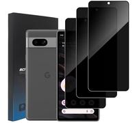 zonyee 3 Piezas Protector de Pantalla de Privacidad para Google Pixel 7A 6.1", Anti Espía Protectora Película de Cristal Vidrio Templado para Google Pixel 7A [Sin Burbujas, 9H Dureza, Anti Arañazo]