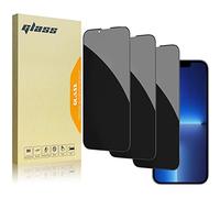 zonyee Protector de Pantalla de Privacidad para iPhone 13 Pro 6.1", 3 Piezas Anti Espía Película de Cristal Vidrio Templado para iPhone 13 Pro, 9H Dureza, Antihuellas, Sin Burbujas Película Protectora