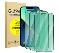 zonyee Protector de Pantalla para iPhone 13 Pro Max 6.7", 3 Piezas Anti Luz Azul Cristal Vidrio Templado Película para iPhone 13 Pro Max [Protección Ocular de Luz Verde], 9H Dureza, Anti-Arañazos