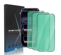 zonyee Protector de Pantalla para iPhone 17 Pro 6.3", 3 Piezas Anti Luz Azul Cristal Vidrio Templado Película para iPhone 17 Pro [Protección Ocular de Luz Verde], 9H Dureza, Anti-Arañazos