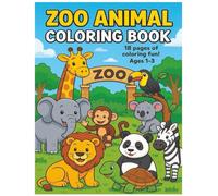 Zoo Animal Coloring Book: 18 Fun Friends for Little Artists (Ages1-3)