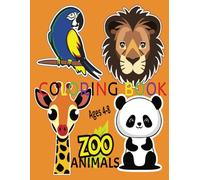 Zoo Animal Coloring Book, For Kids, Ages 4-8, Activity Book, For Boys and Girls