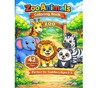 Zoo Animals Coloring Book: Big & Simple Pictures for Toddlers Ages 1-3 (Toddler Coloring Books)