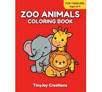 Zoo Animals Coloring Book for Preschool Kids Ages 2-4: Easy Bold Outline Wild Animal Art Pages for Early Learners (My First Big Coloring Books)