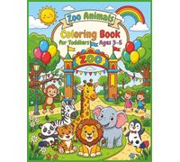 Zoo Animals Coloring Book for Toddlers Ages 3-5: Easy Large Print Safari, Jungle, Wildlife Designs for Preschool Boys and Girls