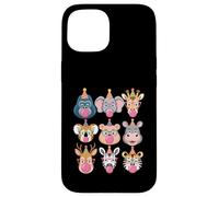 Zoo Animals Wildlife Safari Jungle Birthday Party Boys Girls Carcasa para iPhone 15