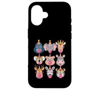 Zoo Animals Wildlife Safari Jungle Birthday Party Boys Girls Carcasa para iPhone 16