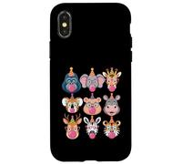 Zoo Animals Wildlife Safari Jungle Birthday Party Boys Girls Carcasa para iPhone X/XS