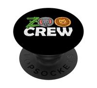 Zoo Crew Trip Visitante Grupo Equipo Equipo África Animales Visita PopSockets PopGrip Adhesivo