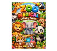 Zoo Magical Coloring Book: Fun & Easy Zoo Animal Coloring Pages for Kids Ages 3-6