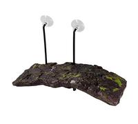 Zoo Med Isola Turtle Dock Muelle Flotante para Tortugas de Agua, con Ventosas, Sistema de Nivelación Automática, 12.5 x 28.5 cm