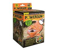 Zoo Med Powersun Lámpara Calefactora para Reptiles, Iguanas, Dragones Barbudos, Casquillo E27, Rayos UVA y UVB, 1680 Lúmenes, 160 W