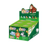 Zoo Pop - Expositor de 6 Figuras 3D sin Pegamento - Animales (Elefante, Girafa, Cebra, León, Chimpancé, Oveja) - Actividad Creativa - Figuras coleccionables