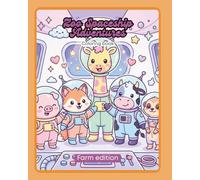 Zoo Spaceship Adventures Coloring Book for Kids: Cute Animal Astronaut Coloring Book Ages 4-8 | Fun and Easy Space Coloring Pages for Toddlers and Kids