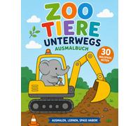 Zoo Tiere Unterwegs: Mein erstes Tiere und Fahrzeuge-Malbuch für Kinder ab 2 Jahren: Große, einfache Ausmalbilder mit Tieren und Fahrzeugen zum Ausmalen und Kritzeln - für Mädchen und Jungen