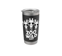 Zoo Wild Dad Safari Vida Silvestre Familia Animal Viaje a juego Vaso térmico de acero inoxidable de doble pared