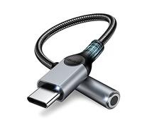 ZOOAUX Duradero Adaptador USB Tipo C a Jack 3.5 mm Auriculares, Adaptador USB C Jack para Samsung Galaxy S22/S21/S20/S20 FE, Xiaomi Mi 10/9/8, Huawei P40/P30/P20, Pixel 4/3/2 XL