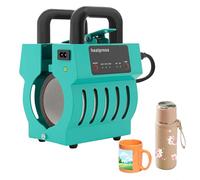 Zoobotanica Mini prensa de tazas, prensa de sublimación de 10-11 oz, prensa de tazas de 350 W, prensa de sublimación, temperatura de tiempo ajustable, prensa de calor (azul)