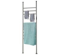 Zoobotanica Toallero eléctrico, escalera independiente con temporizador 1-24H, 45-70 °C, 180 W, radiador de baño de pie, calentador de toallas, 9 travesaños (gris)
