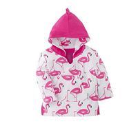 Zoocchini Accappatoio Baby Cover Up UPF 50+, Frenny Il Fenicottero Ropa de baño Premama, Rosa (Flamingo Flamingo), Talla única (Talla del Fabricante: S/M 0-12M) para Bebés