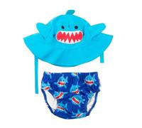 Zoocchini maillot/sombrero, diseño de tiburón, M (6 - 12 meses)