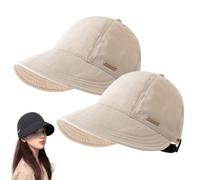 zoocco 2 PCS Wide Brim Sun Visors for Women (A10)