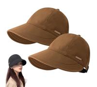 zoocco 2 PCS Wide Brim Sun Visors for Women (A4)