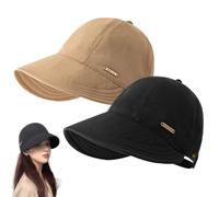 zoocco 2 PCS Wide Brim Sun Visors for Women (A6)