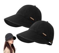 zoocco 2 PCS Wide Brim Sun Visors for Women (A7)