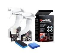 zoocco 2026 Headlight Restoration Kit, Car Headlight Cleaner and Restorer Kit, Headlights Restoration Spray for Yellow Haze Oxidation (2 PCS)