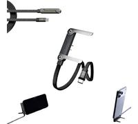 zoocco 240W Stand Data Cable, Lengthen 2 M, 2-in-1 Invisible Holder Charger Cable with Stand, Smarter Charging Experience Hands-free, Comfortable, Clutter-free (1 PCS)