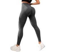zoocco 3D Anti Cellulite Leggings for Women Butt Lift (Dark Gray,S)