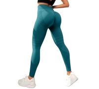 zoocco 3D Anti Cellulite Leggings for Women Butt Lift (Green-A,XL)