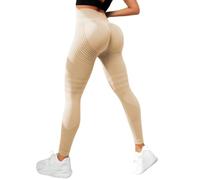 zoocco 3D Anti Cellulite Leggings for Women Butt Lift (Khaki,S)