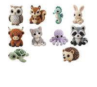 zoocco 3D Beaded Animal Kit, Tiny DIY Animal Beading Craft Kit with Colorful Embroidery Beads & Instructions for Beginners & Adults (Random three)