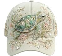 zoocco 3D Ocean Creatures Embroidery Cap, Adjustable Cotton Baseball Hat (HH)