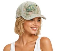 zoocco 3D Ocean Creatures Embroidery Cap (Sea Turtle)
