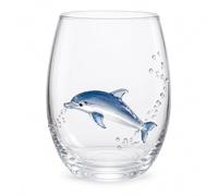 zoocco 3D Octopus Drinking Glass, Sculpted Design, 1 Pack (Dolphin)
