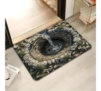 zoocco 3D Optical Illusion Rug That Looks Like a Hole, Realistic Vortex Hole Rug for Home Décor, Funny Prank, Non-Slip 3D Area Rugs for Living Room, Bedroom, Entryway, Parties (UU,40 * 60cm)