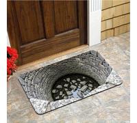 zoocco 3D Optical Illusion Rug That Looks Like a Hole, Realistic Vortex Hole Rug for Home Décor, Funny Prank, Non-Slip 3D Area Rugs for Living Room, Bedroom, Entryway, Parties (NN,30 * 40cm)