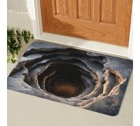 zoocco 3D Optical Illusion Rug That Looks Like a Hole, Realistic Vortex Hole Rug for Home Décor, Funny Prank, Non-Slip 3D Area Rugs for Living Room, Bedroom, Entryway, Parties (AZ,40 * 60cm)