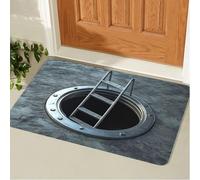 zoocco 3D Optical Illusion Rug That Looks Like a Hole, Realistic Vortex Hole Rug for Home Décor, Funny Prank, Non-Slip 3D Area Rugs for Living Room, Bedroom, Entryway, Parties (AJ,30 * 40cm)