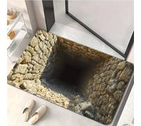 zoocco 3D Optical Illusion Rug That Looks Like a Hole, Realistic Vortex Hole Rug for Home Décor, Funny Prank, Non-Slip 3D Area Rugs for Living Room, Bedroom, Entryway, Parties (GG,80 * 120cm)