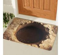 zoocco 3D Optical Illusion Rug That Looks Like a Hole, Realistic Vortex Hole Rug for Home Décor, Funny Prank, Non-Slip 3D Area Rugs for Living Room, Bedroom, Entryway, Parties (AS,50 * 80cm)