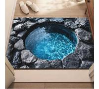 zoocco 3D Optical Illusion Rug That Looks Like a Hole, Realistic Vortex Hole Rug for Home Décor, Funny Prank, Non-Slip 3D Area Rugs for Living Room, Bedroom, Entryway, Parties (SS,80 * 120cm)