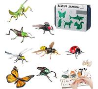 zoocco 8 Pcs Insect & Animal Slot-Assembly Toys, 3 Difficulty Levels of Realistic Kids' Insect & Animal Slot Assembly Toys for Nature Discovery (Advanced)