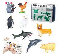 zoocco 8 Pcs Insect & Animal Slot-Assembly Toys, 3 Difficulty Levels of Realistic Kids' Insect & Animal Slot Assembly Toys for Nature Discovery (Beginner)